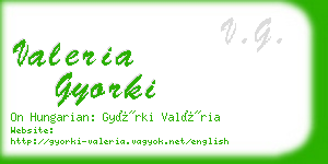 valeria gyorki business card